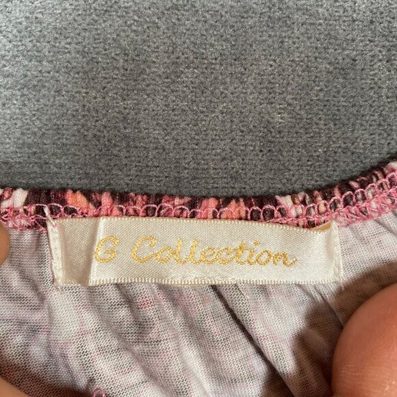 G Collection Pink & White Floral Short Sleeve Blouse Loose Fit Womens Size XXL - Picture 4 of 10